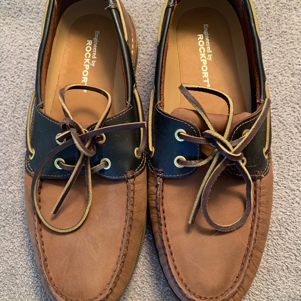 Rockport Men's Perth Brown and Black Boat Shoes